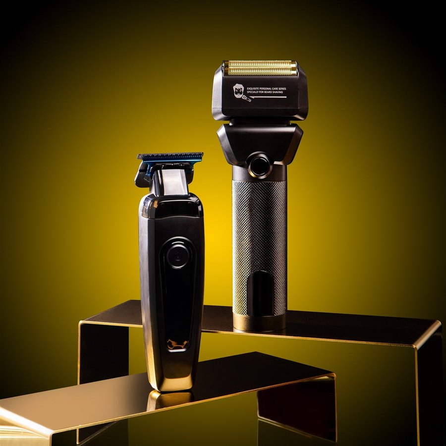 The Smooth Geezer Beard Trimmer & Foil Shaver Set