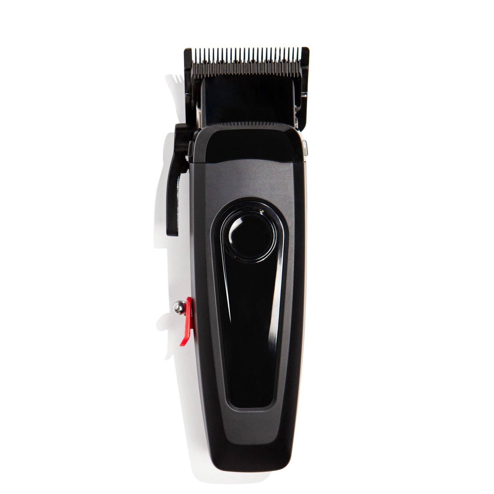Black hair trimmer on a white background
