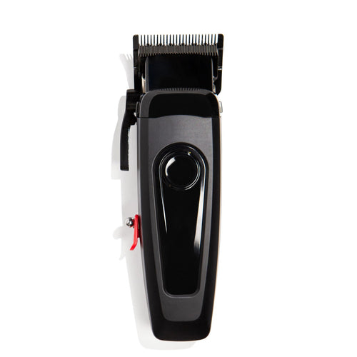 Black hair trimmer on a white background
