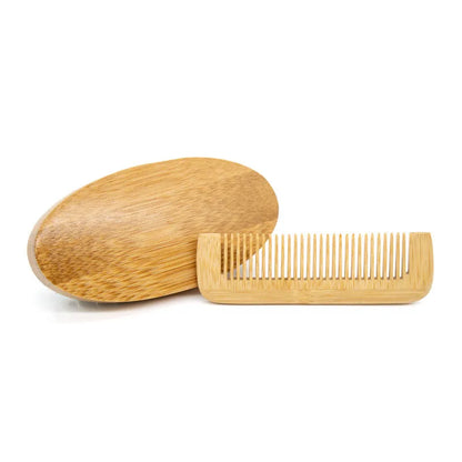 The Smooth Geezer Beard Brush & Comb Kit