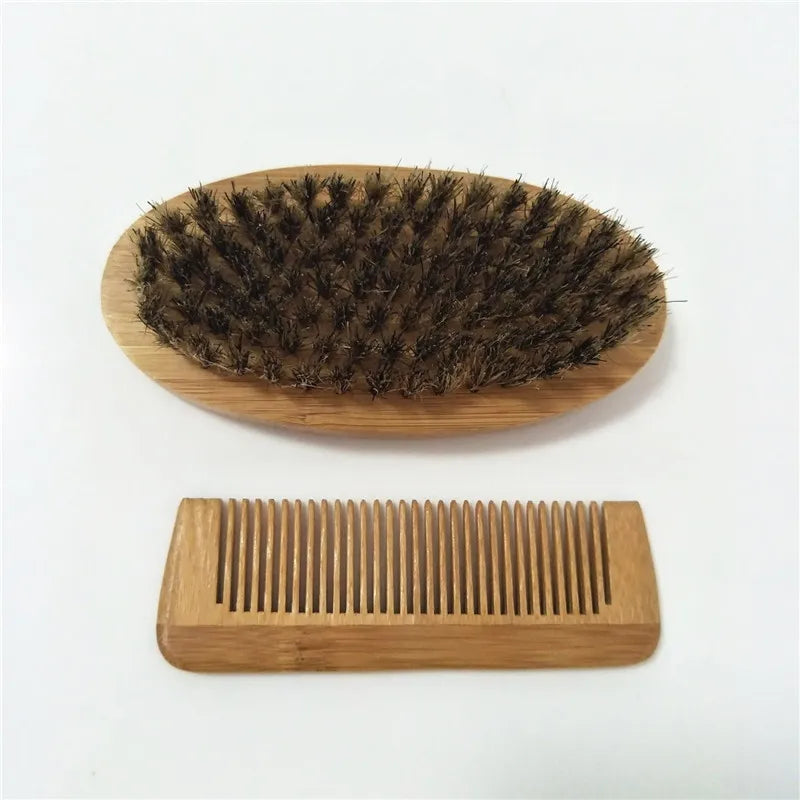 The Smooth Geezer Beard Brush & Comb Kit