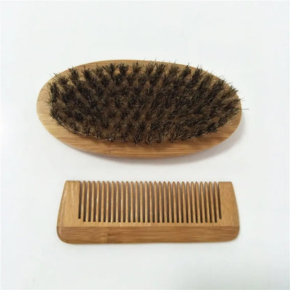 The Smooth Geezer Beard Brush & Comb Kit