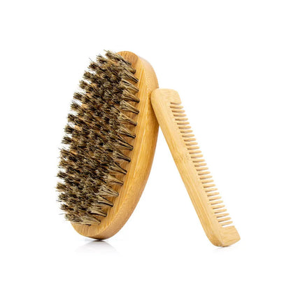 The Smooth Geezer Beard Brush & Comb Kit